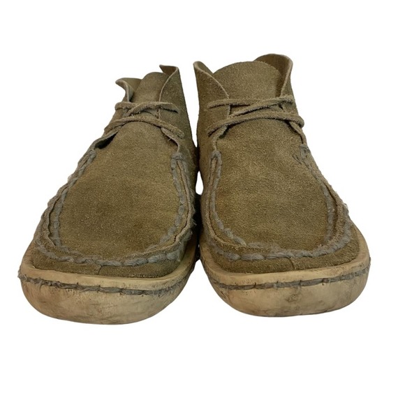 True Religion Khaki Suede Leather Lace Up Chukka Ankle Boots main image 4